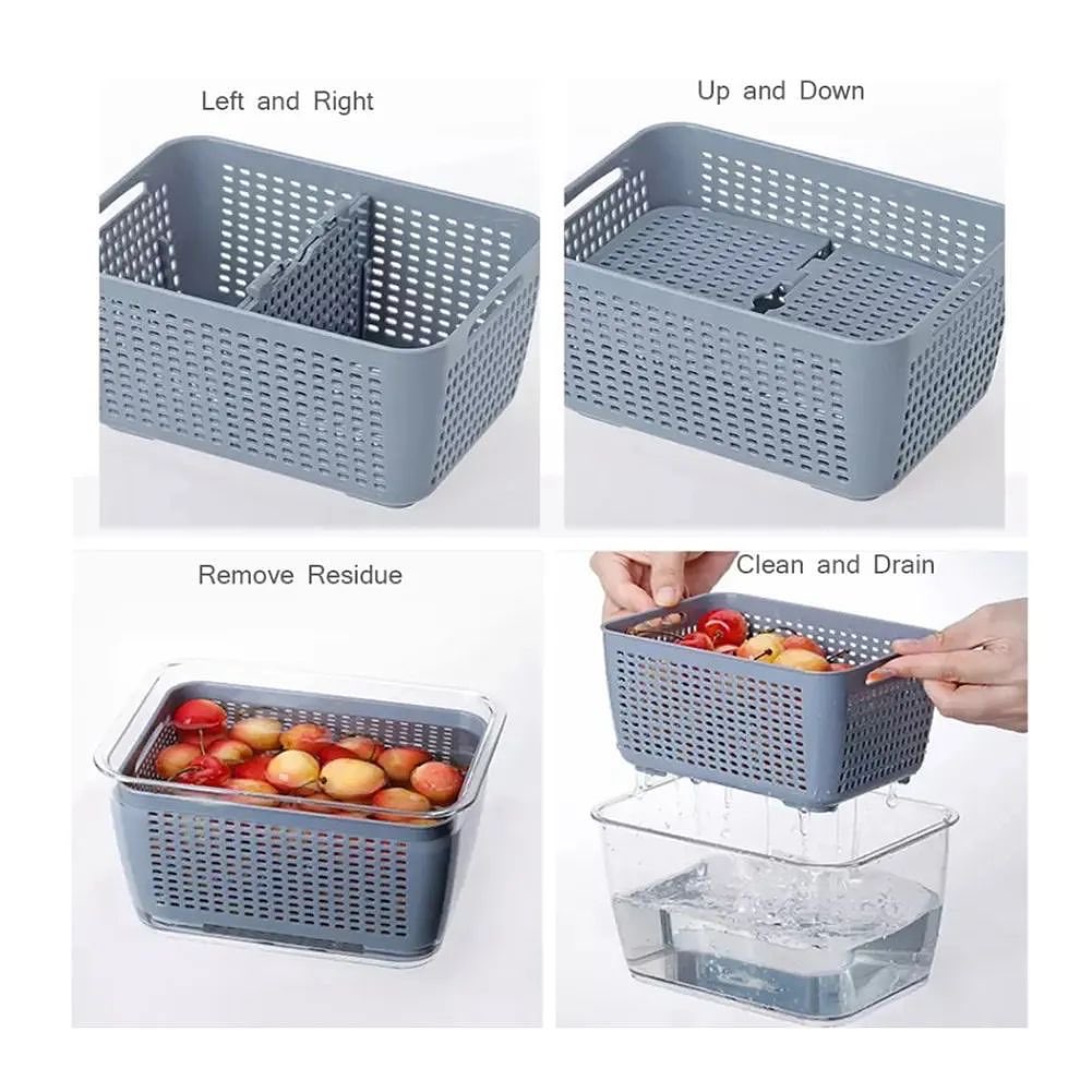 Food Storage Container With Strainer 3.4L