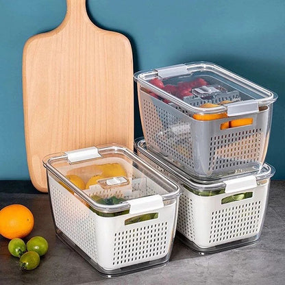 Food Storage Container With Strainer 3.4L