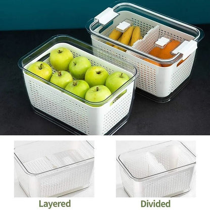 Food Storage Container With Strainer 3.4L