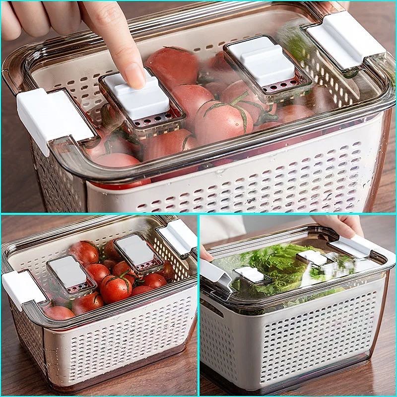 Food Storage Container With Strainer 3.4L