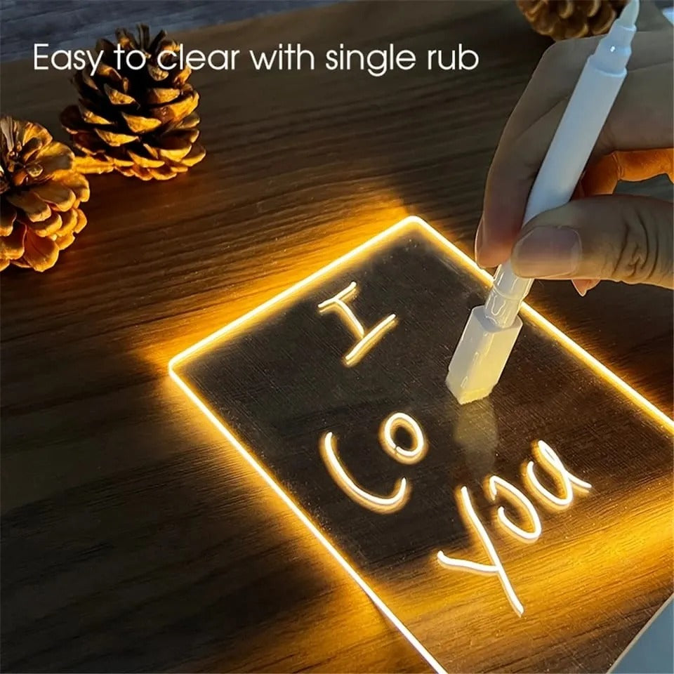 Transparent Luminous Note Board