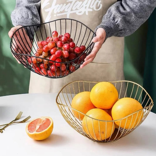 Wavy Metal Fruit Basket