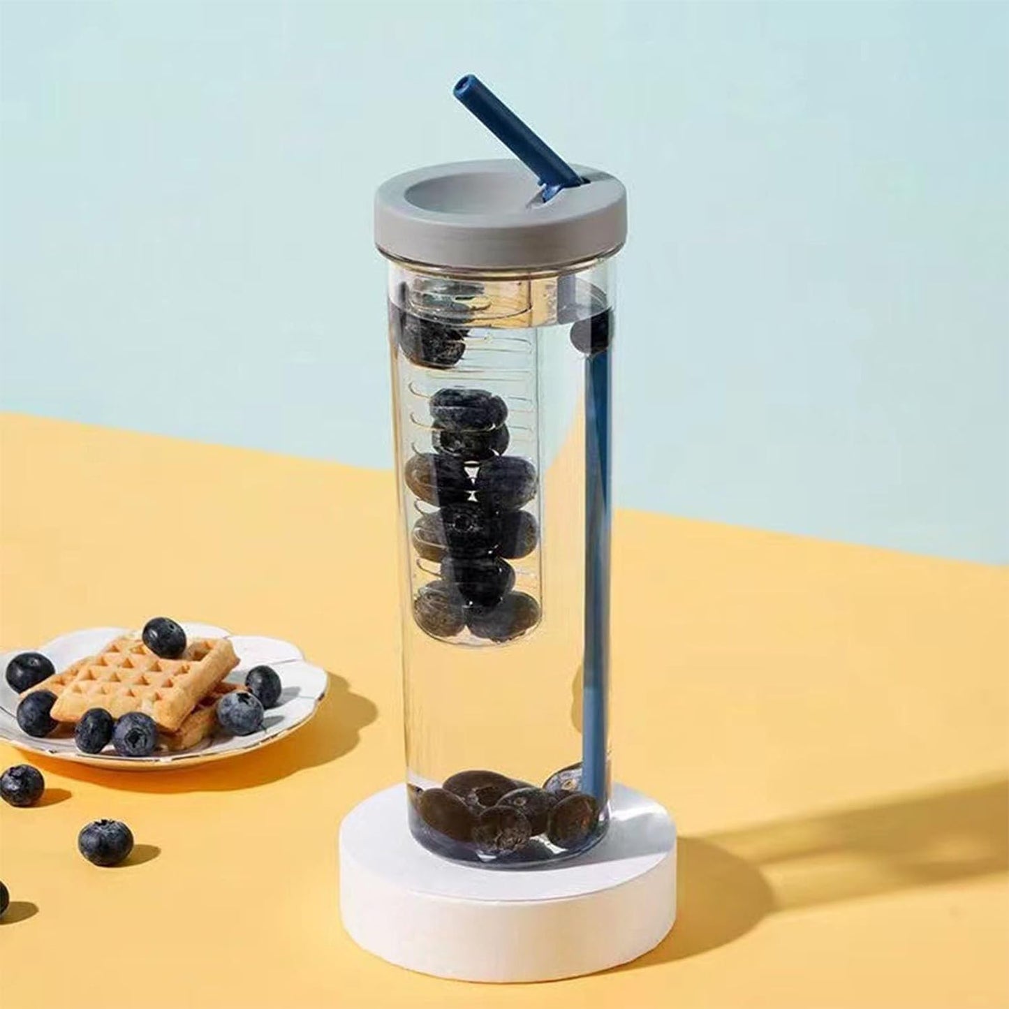 Bottle with Infuser and Straw