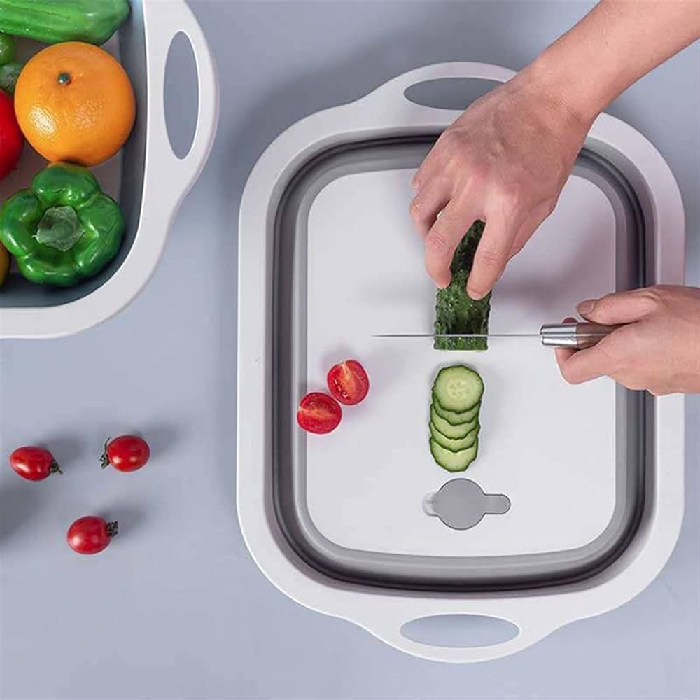 Collapsible Bowl with Cutting Board
