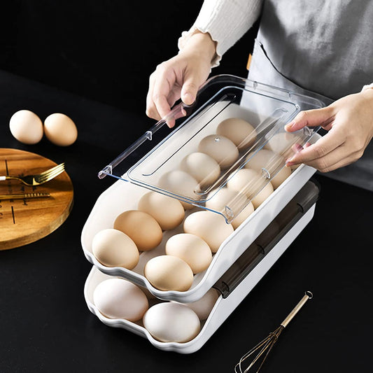 Rolling egg Box Transparent