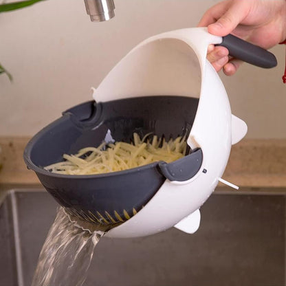 9 in 1 Vegetable Cutter With Drain Basket