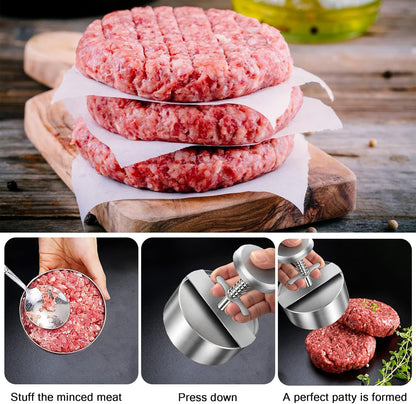 Stainless Steel Hamburger Press Patty Maker