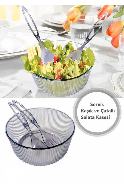 Acrylic Plastic Salad Bowl (23cm)