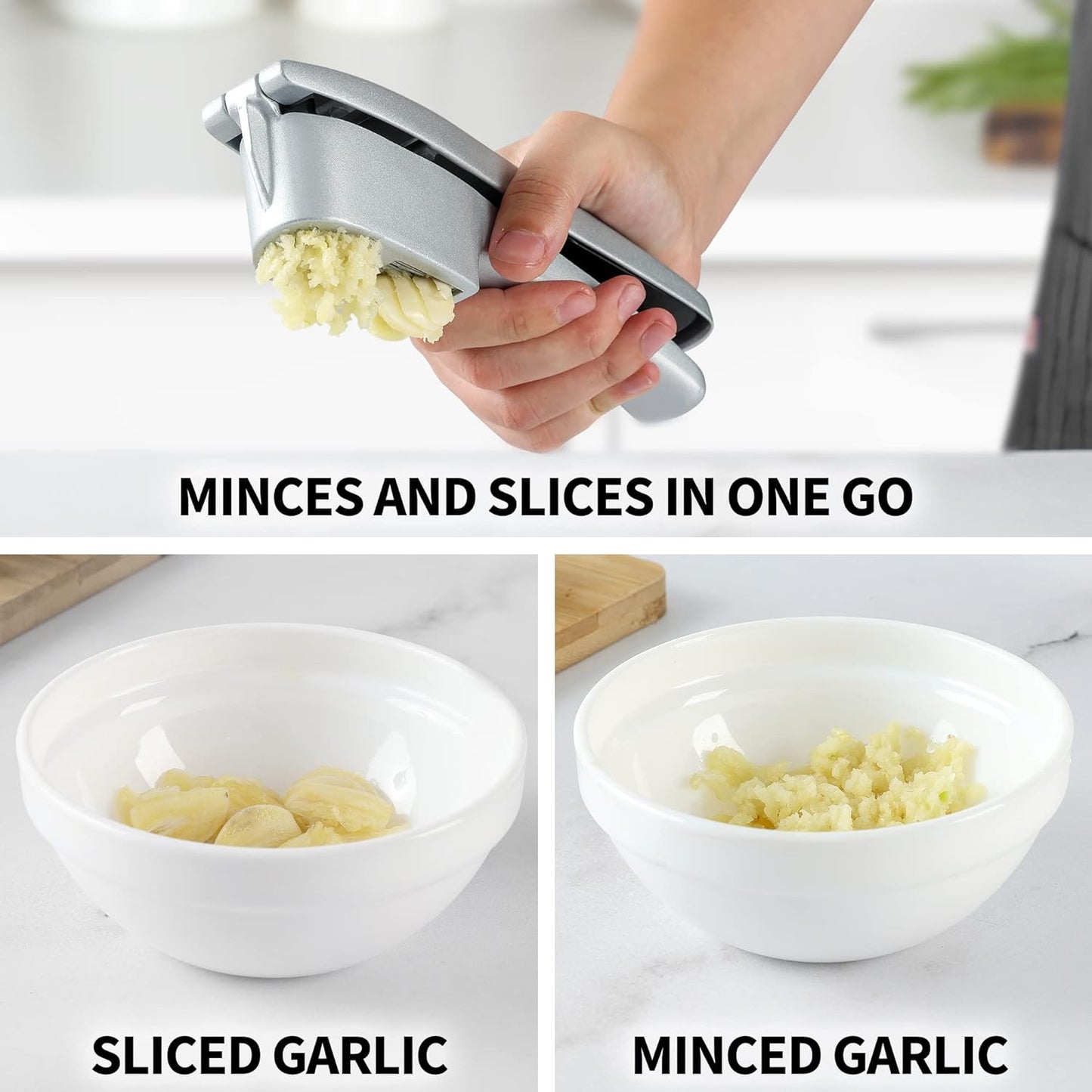 Heavy Duty Garlic Press and Cutter