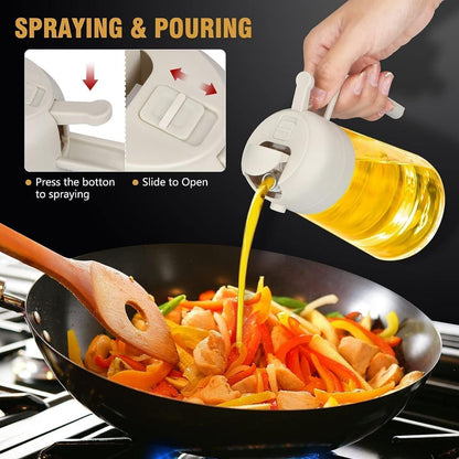 Sprayable and Pourable Oil Bottle