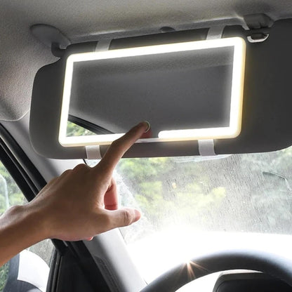 Car Visor Mirror with LED Light