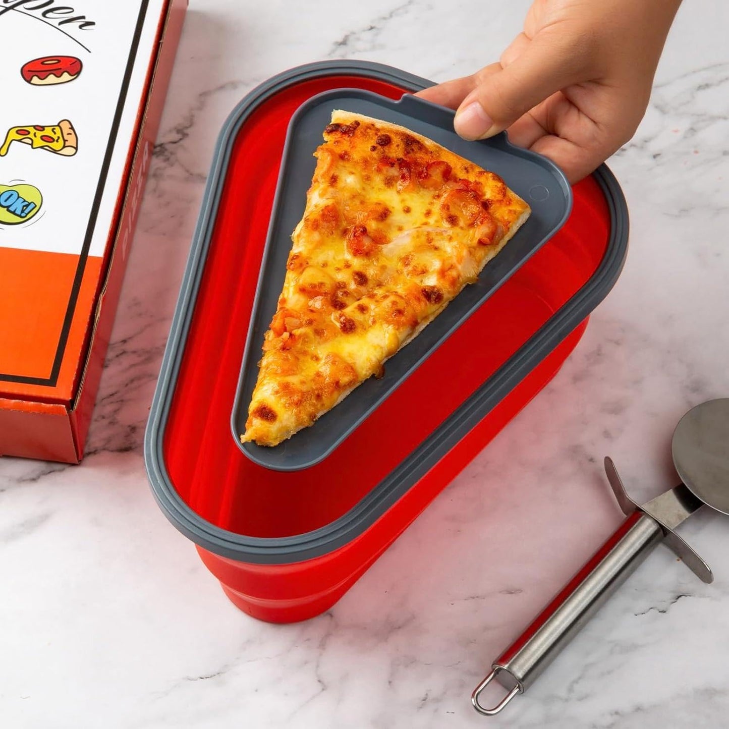 collapsible pizza container