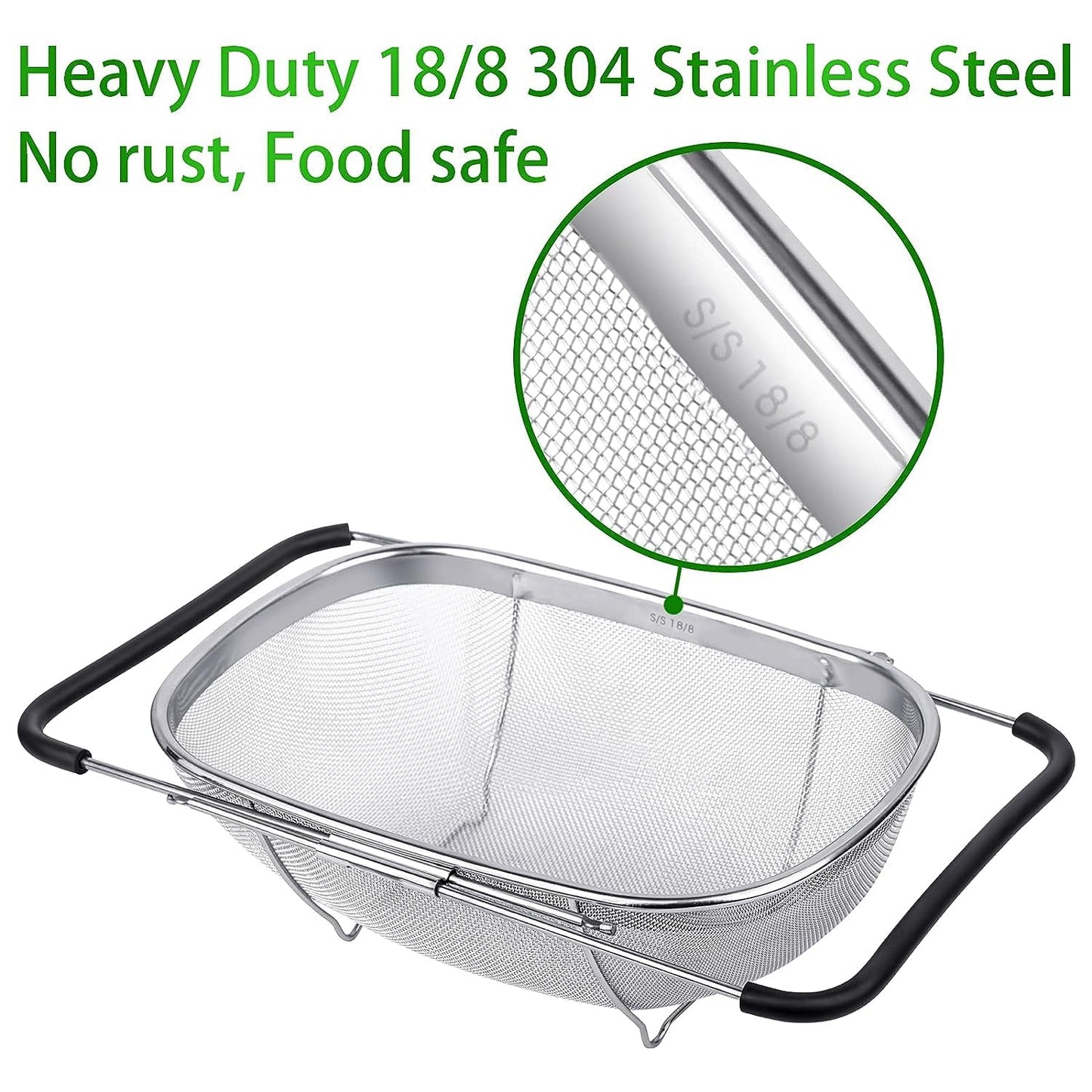 Oval Stainless steel mesh colander