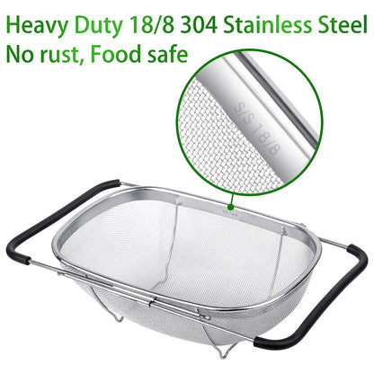 Oval Stainless steel mesh colander