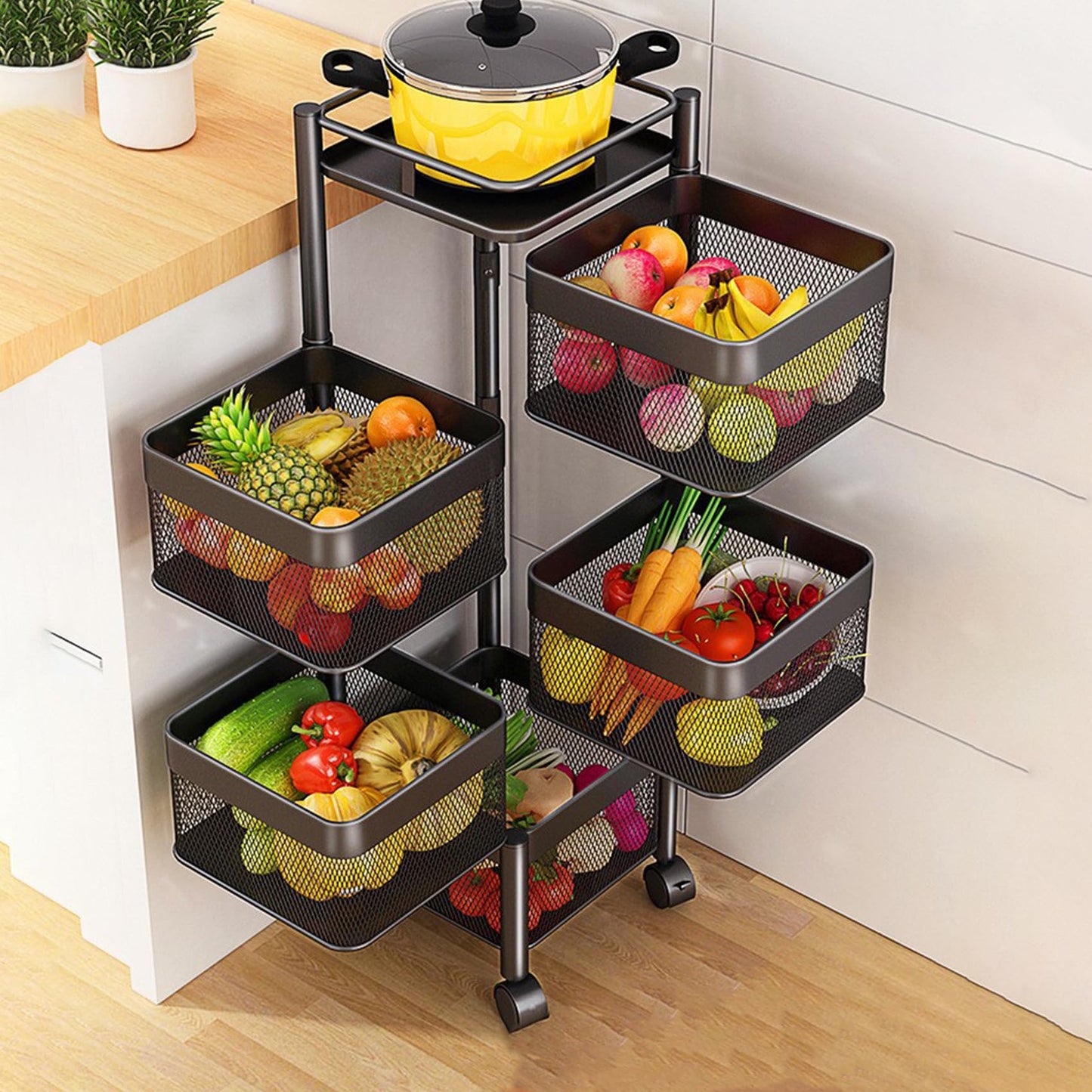 5 Layers Square Rotating Rack