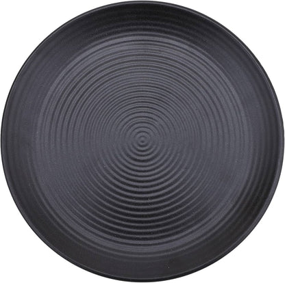 Matt Black Ripple Dinner Plate (Set of 6)