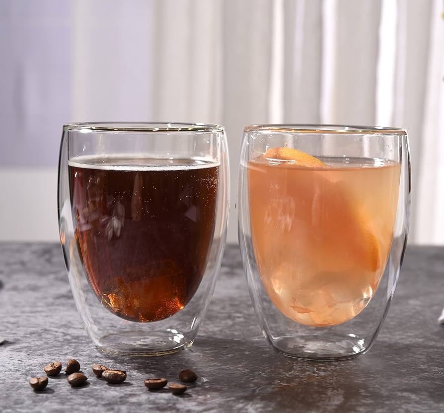 Double Wall Glass Cup No Handle ( 250 ml)