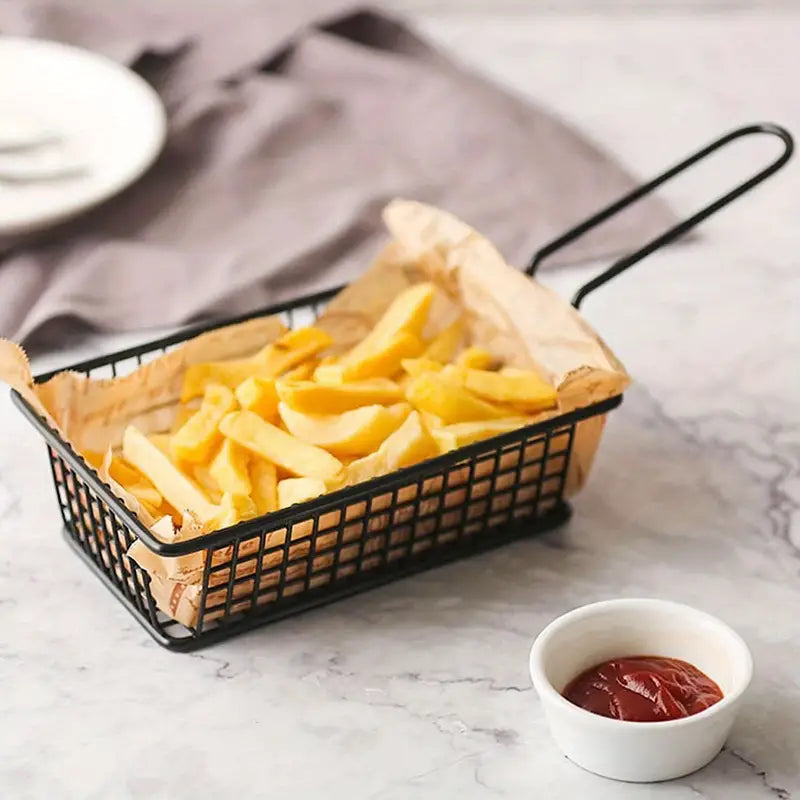 Rectangular French Fry Serving Basket