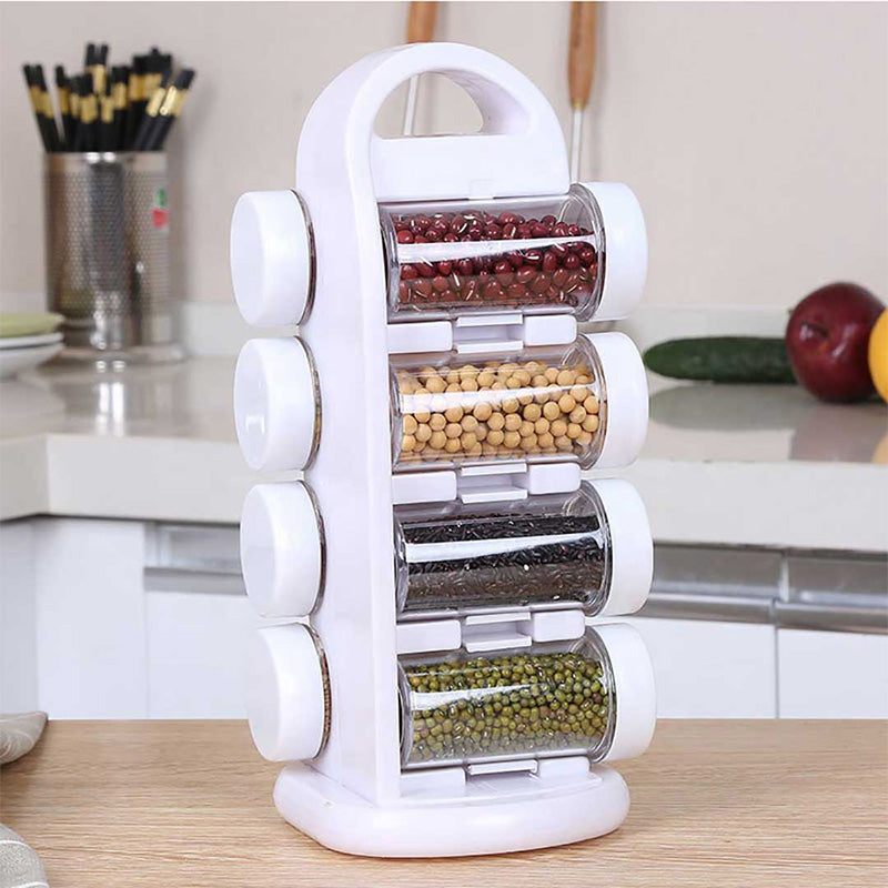 8 Jars Rotating Spice Rack