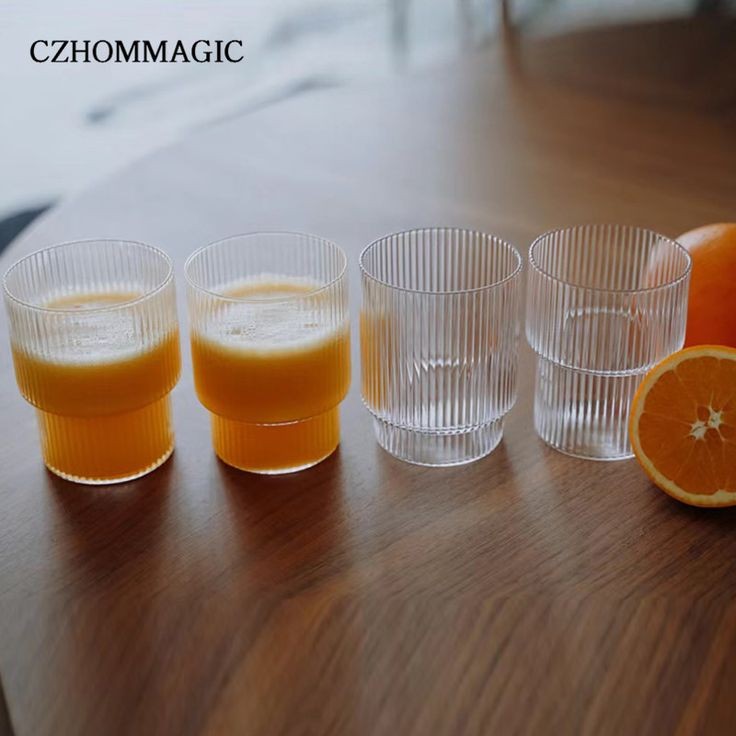 Ribbed tumblers set of 6pcs