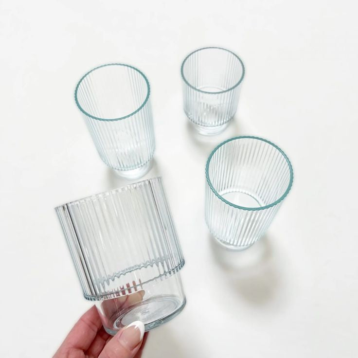 Ribbed tumblers set of 6pcs