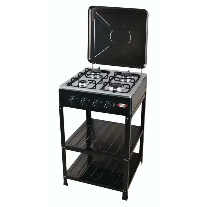 Boko GL-004 Gas Stove with 4 Burners and 2 Storage Shelves