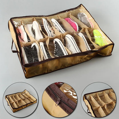 12 Pairs Shoes Storage Bag