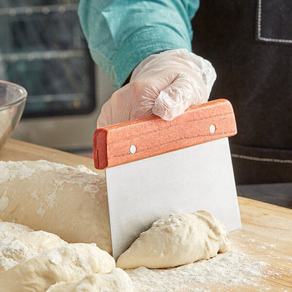 Stainless Steel Dough Cutter With Wood Handle