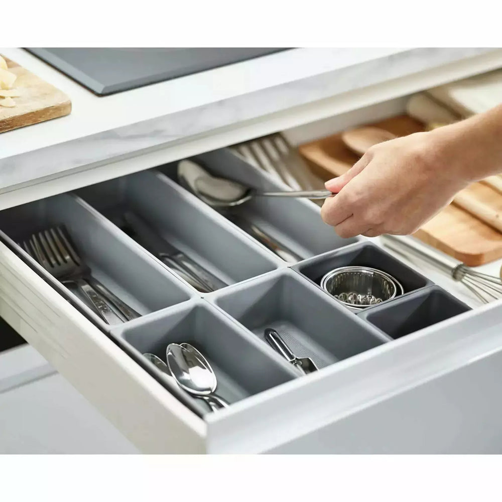 7-piece Grey Drawer Organiser Set