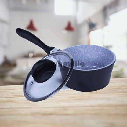 Marble Ceramic Sauce Pan with Cover