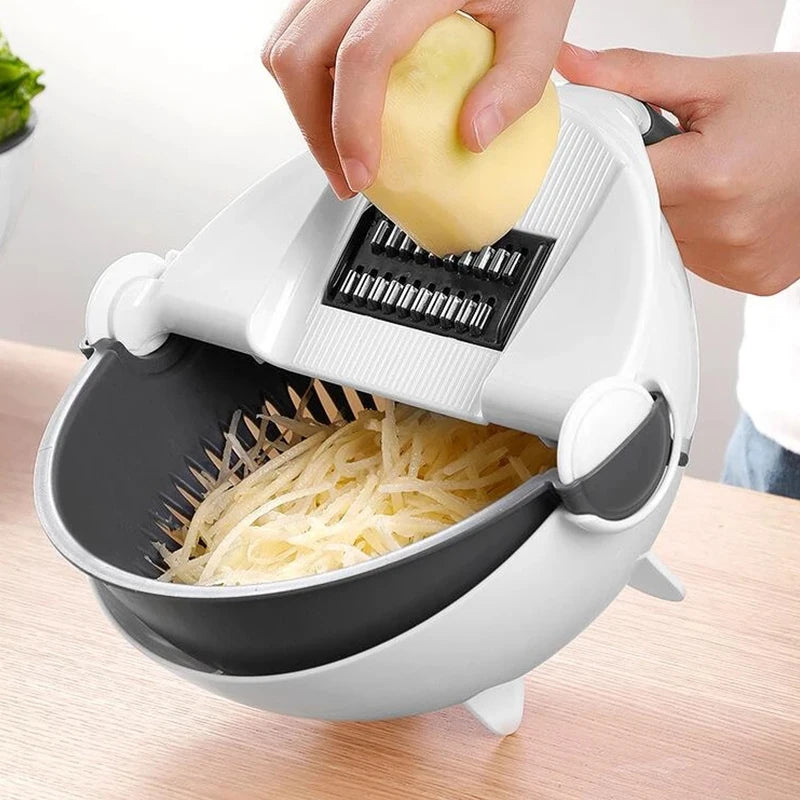 9 in 1 Vegetable Cutter With Drain Basket