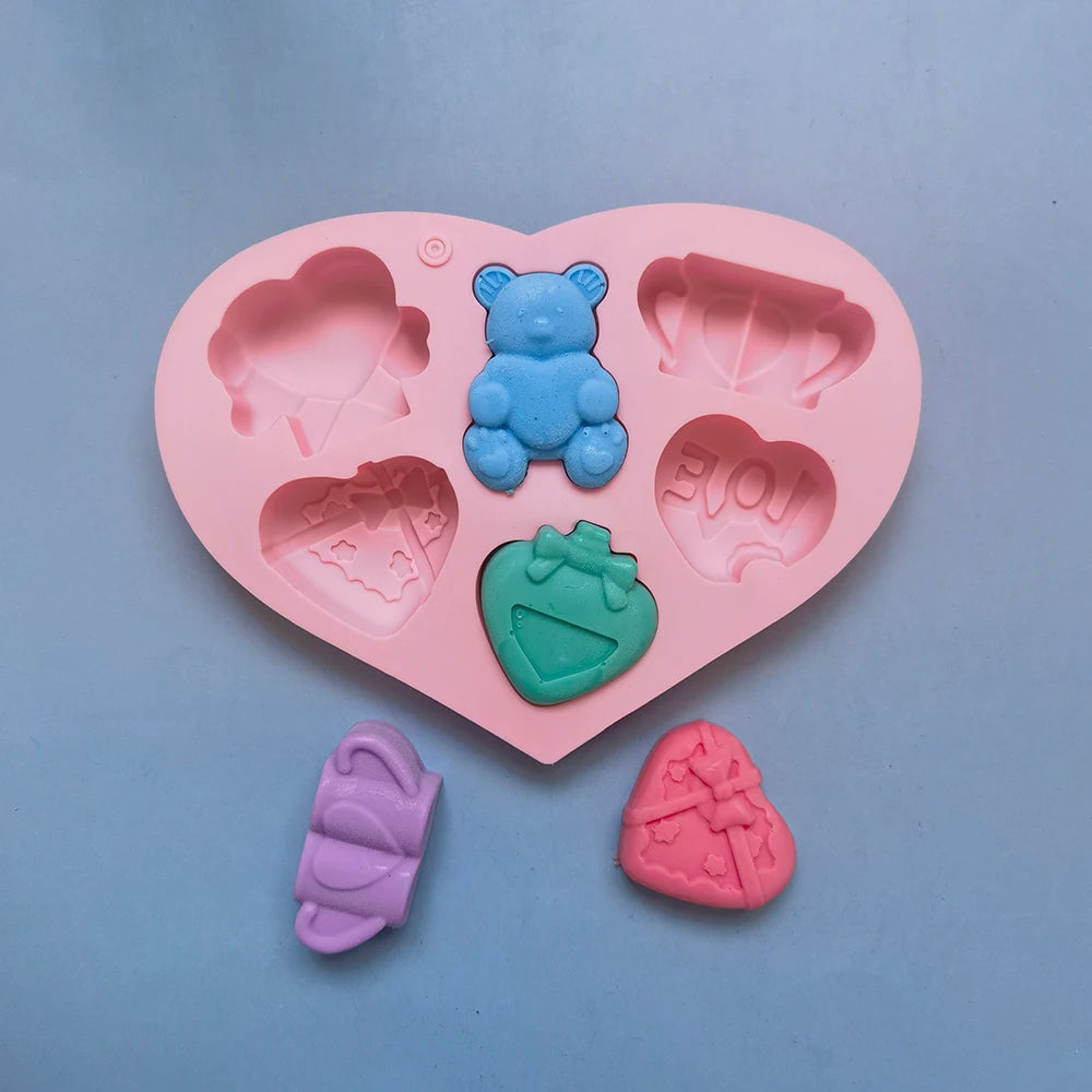 Love theme small Bear Form Mold