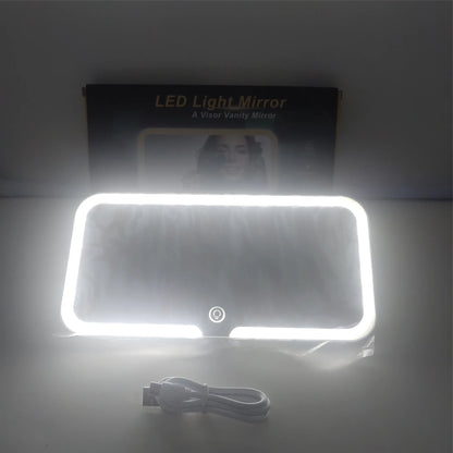 Car Visor Mirror with LED Light