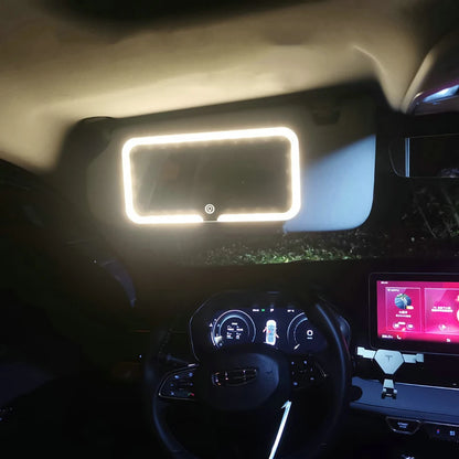 Car Visor Mirror with LED Light