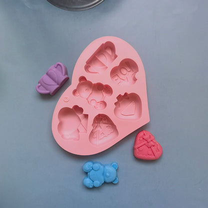 Love theme small Bear Form Mold