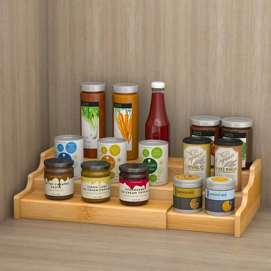 Bamboo Spice Rack Organizer