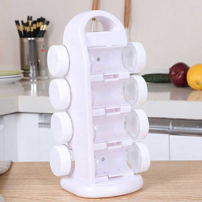 8 Jars Rotating Spice Rack