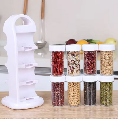 8 Jars Rotating Spice Rack