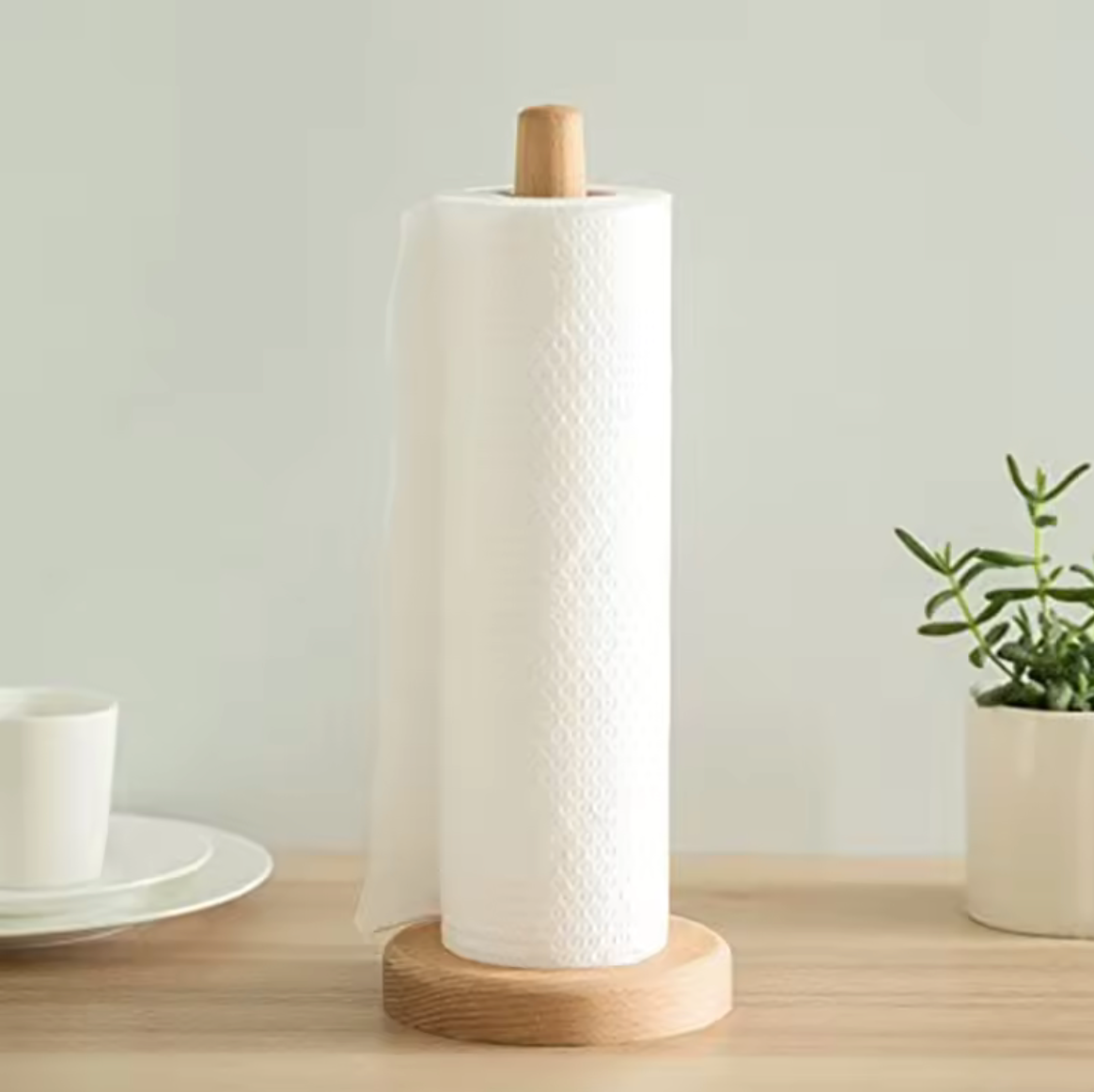 Bamboo Paper Towel Holder