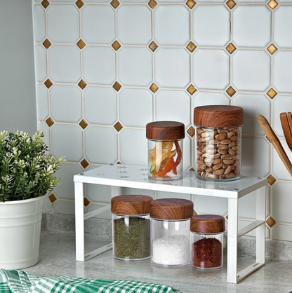 Narrow Metallic Cabinet Organizer