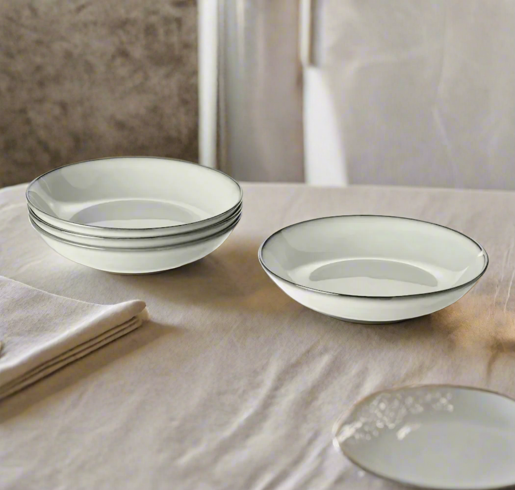 Set of 6 Dosthoff Gray Deep Plate