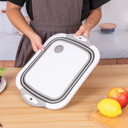 Collapsible Bowl with Cutting Board