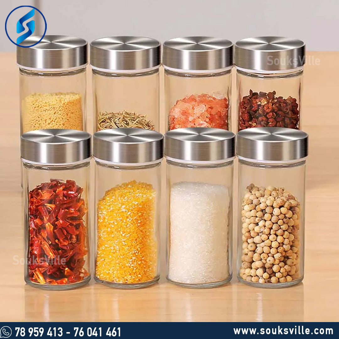 Spice Jar Rotatable Stand Set