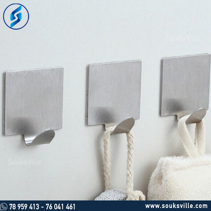 Stainless Steel Adhesive Hook (set of 4)