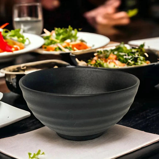 Matt Black Salad Bowl (Set of )