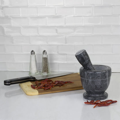 Marble Mortar Pestle Set