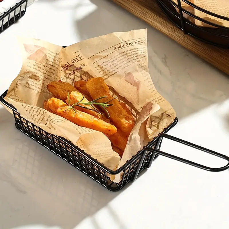 Rectangular French Fry Serving Basket