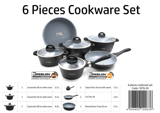 Dosthoff 6 pcs Cookware XL Casserole Set