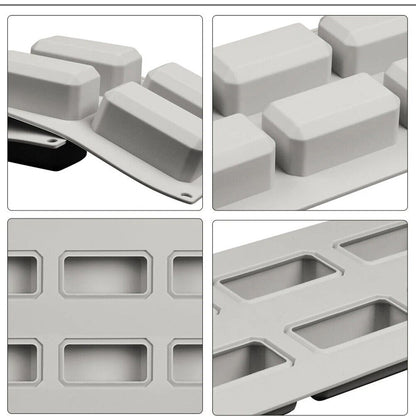 6 Cavity Rectangular Soap Mold