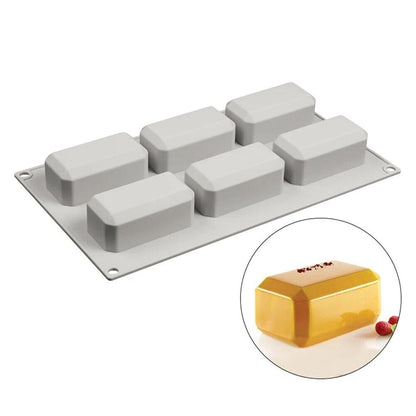 6 Cavity Rectangular Soap Mold